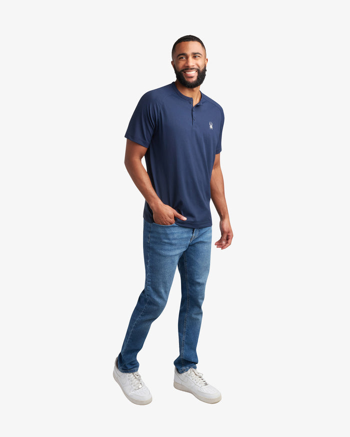 Men's Short Sleeve Henley - Navy