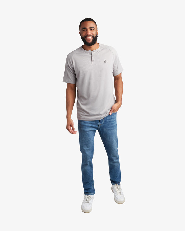 Men's Short Sleeve Henley - Pewter