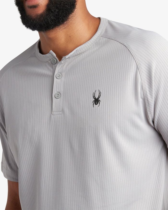 Men's Short Sleeve Henley - Pewter