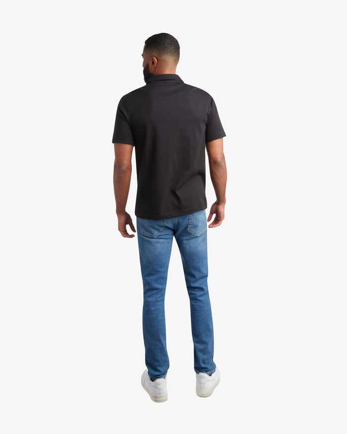 Men's Short Sleeve Interlock Polo - Black