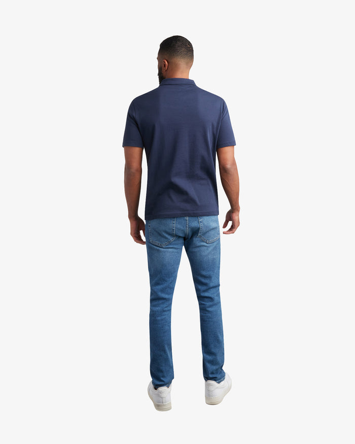 Men's Short Sleeve Interlock Polo - Navy