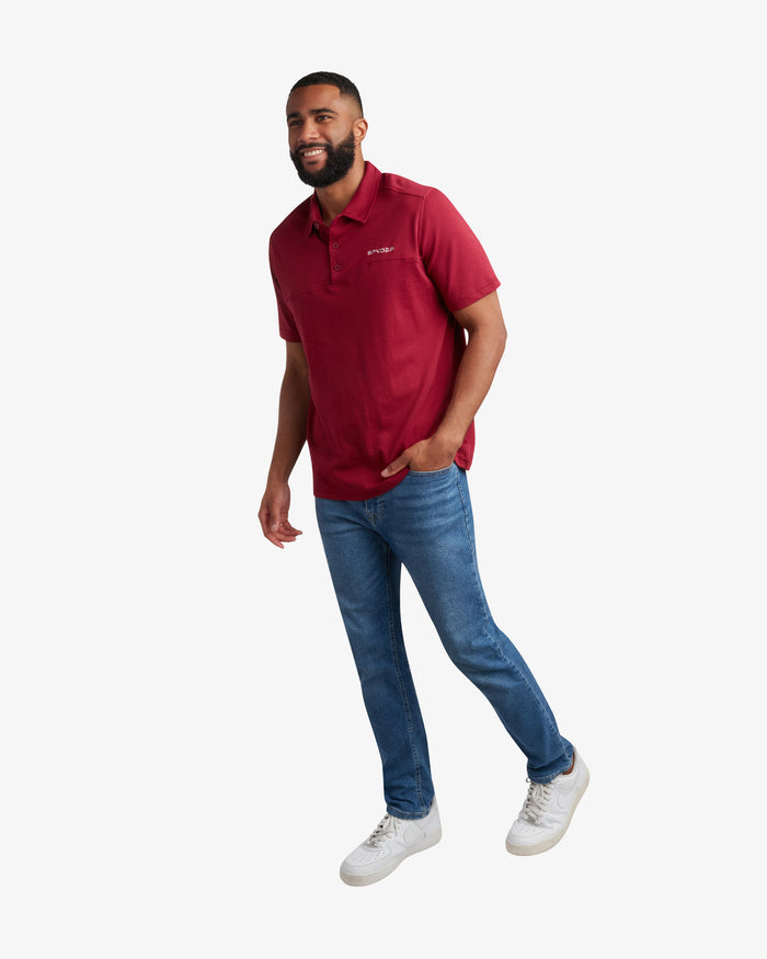 Men's Short Sleeve Interlock Polo - Redwood