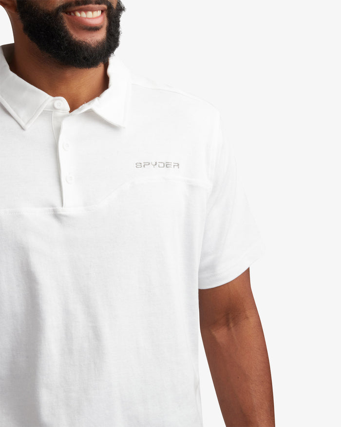 Men's Short Sleeve Interlock Polo - White