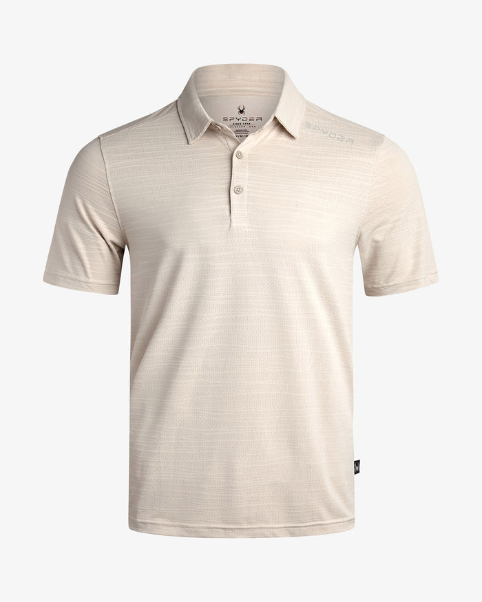 Men's Short Sleeve Jacquard Polo - Bone