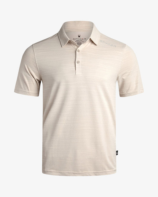 Men's Short Sleeve Jacquard Polo - Bone
