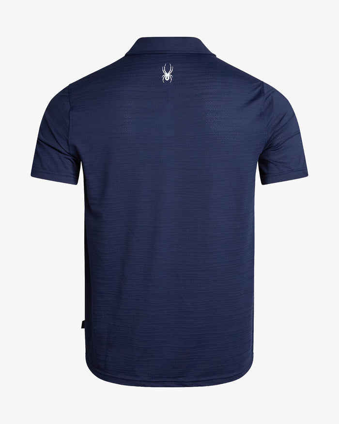 Men's Short Sleeve Jacquard Polo - Navy