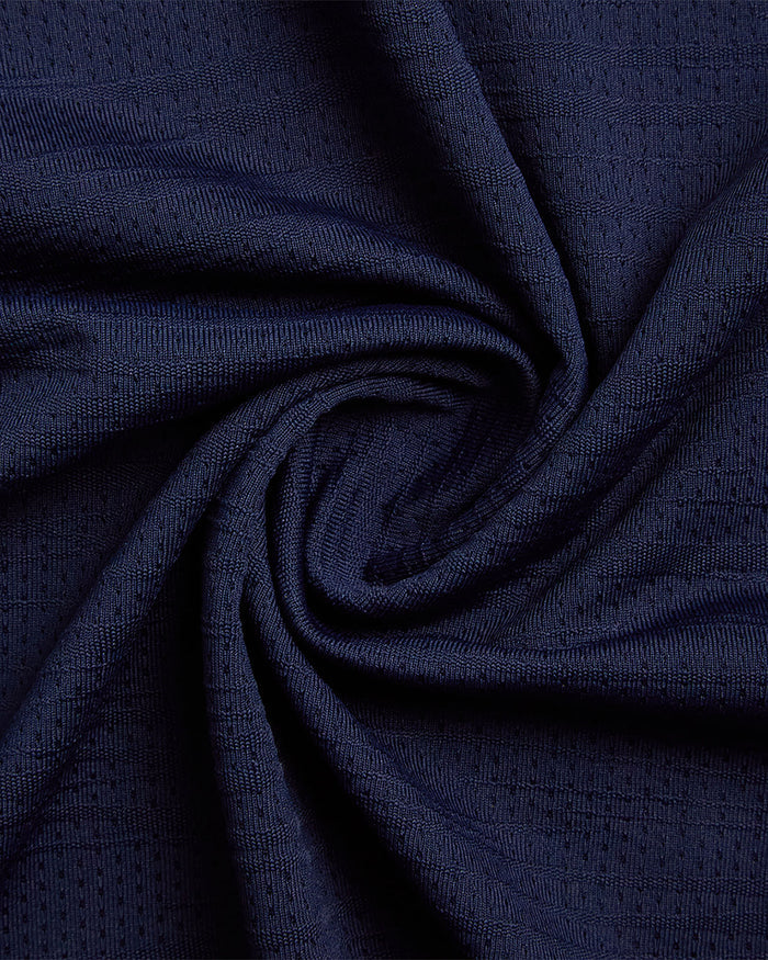 Men's Short Sleeve Jacquard Polo - Navy