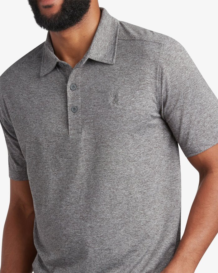 Men's Short Sleeve Jersey Polo - Charcoal