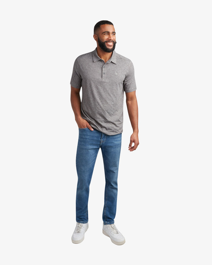 Men's Short Sleeve Jersey Polo - Charcoal