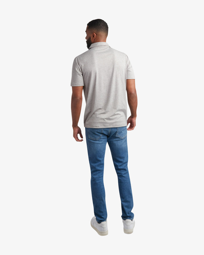 Men's Short Sleeve Jersey Polo - Heather Grey