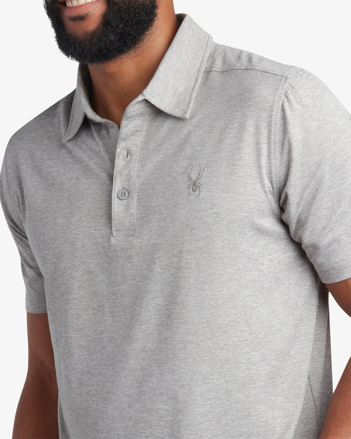 Men's Short Sleeve Jersey Polo - Heather Grey