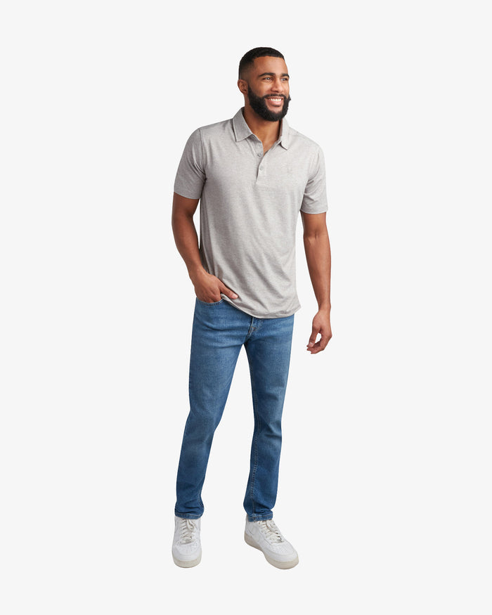 Men's Short Sleeve Jersey Polo - Heather Grey