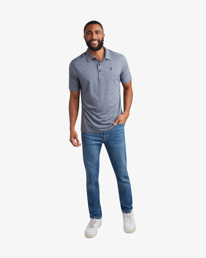 Men's Short Sleeve Jersey Polo - Navy