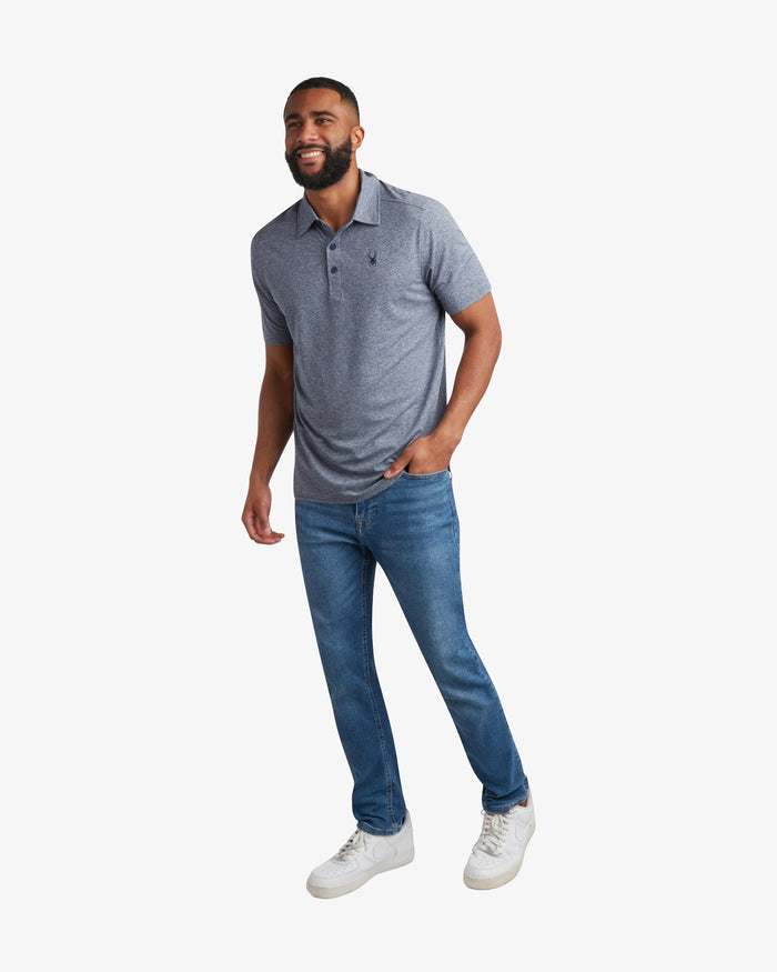Men's Short Sleeve Jersey Polo - Navy