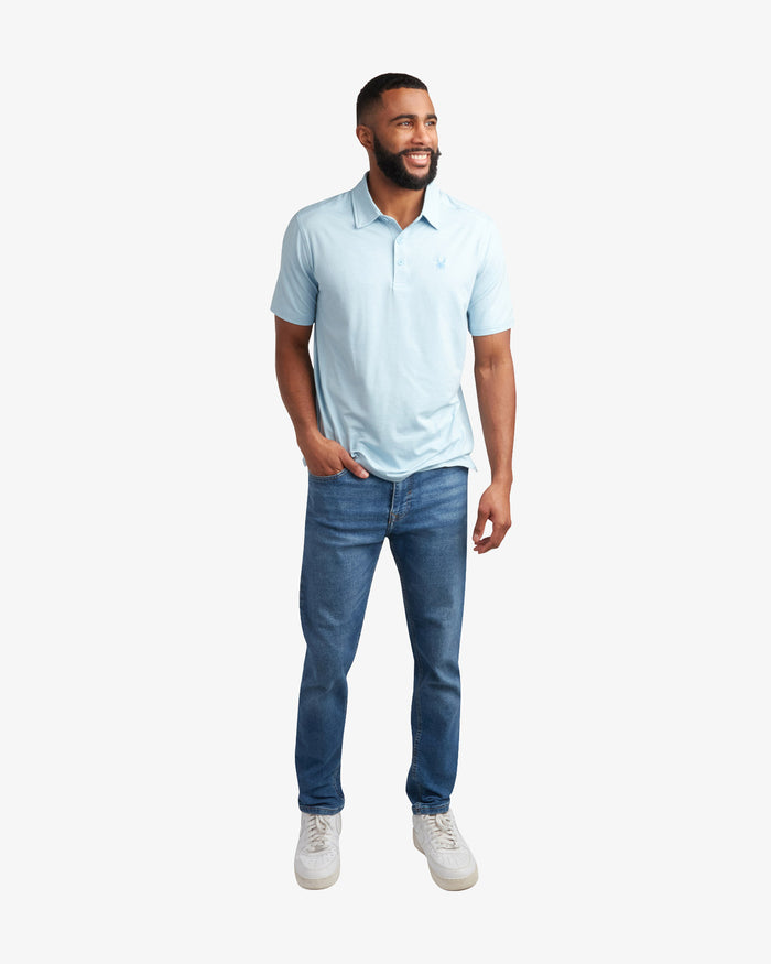 Mens Short Sleeve Jersey Polo - Sky Blue
