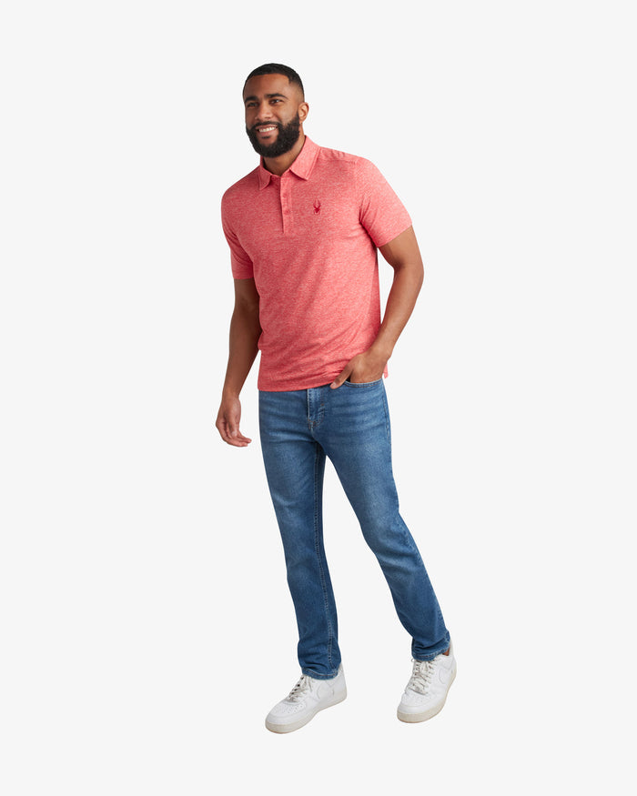 Men's Short Sleeve Jersey Polo - Spyder Red