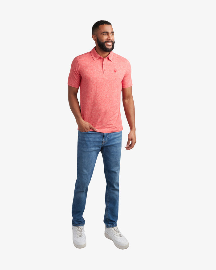 Men's Short Sleeve Jersey Polo - Spyder Red