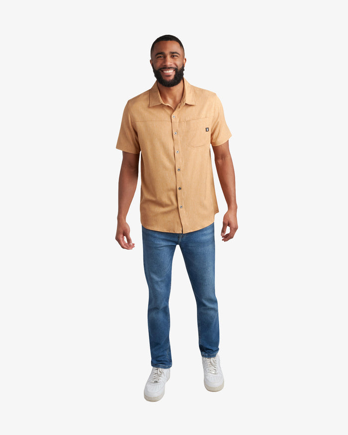 Men's Short Sleeve Mini Stripe Polo - Carmel