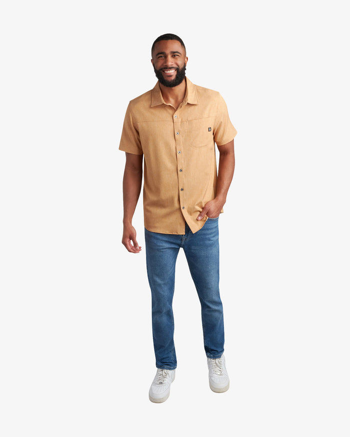 Men's Short Sleeve Mini Stripe Polo - Carmel