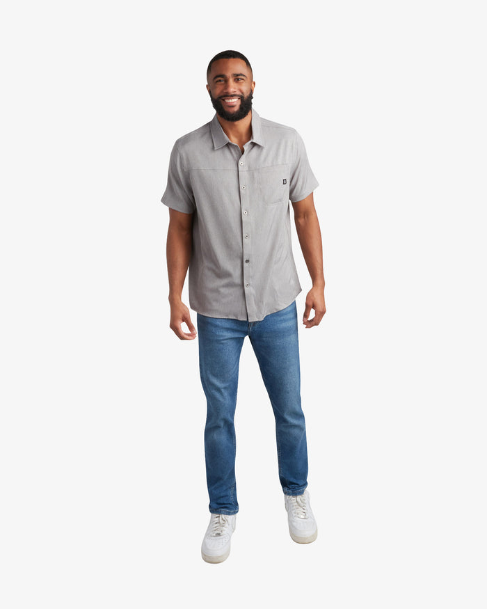 Men's Short Sleeve Mini Stripe Polo - Grey