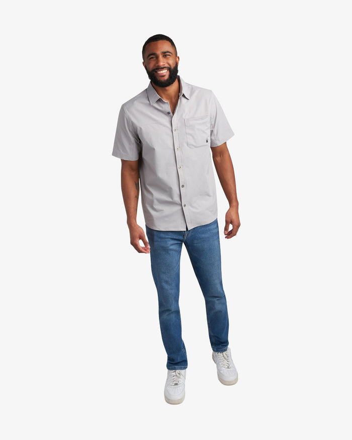 Men's Short Sleeve Ripstop Polo - Pewter