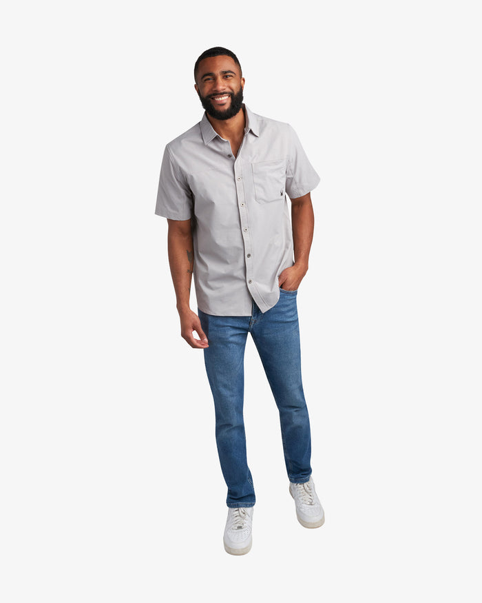Men's Short Sleeve Ripstop Polo - Pewter