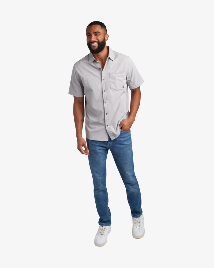 Men's Short Sleeve Ripstop Polo - Pewter