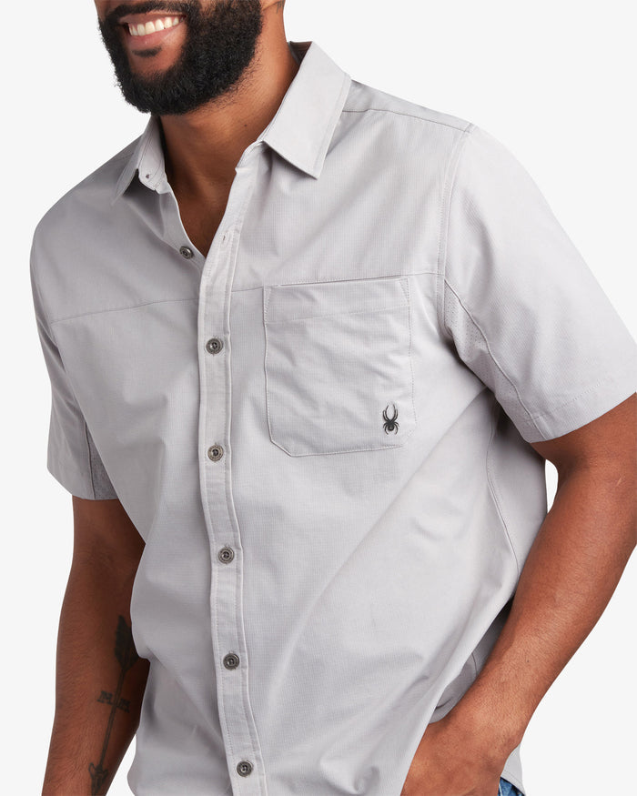 Men's Short Sleeve Ripstop Polo - Pewter