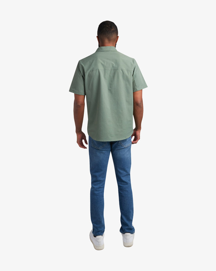 Men's Short Sleeve Ripstop Polo - Spruce Green