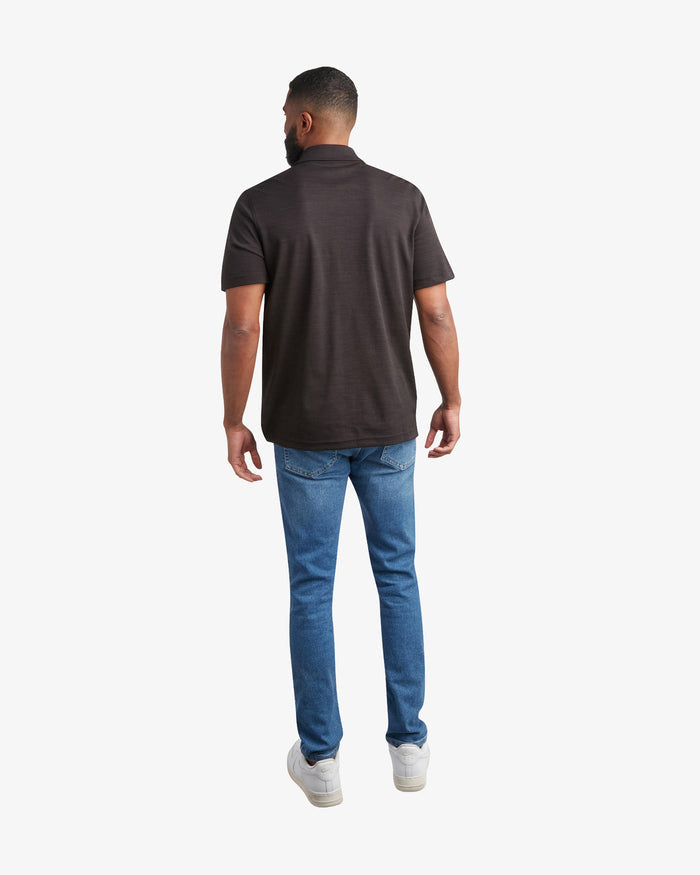Men's Short Sleeve Tech Polo - Heather Black