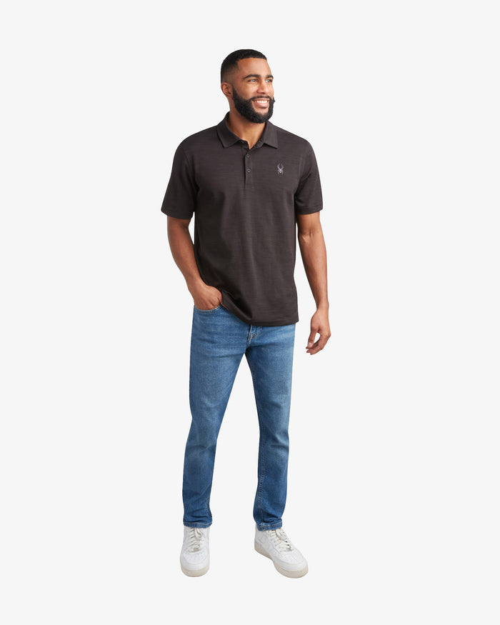 Men's Short Sleeve Tech Polo - Heather Black