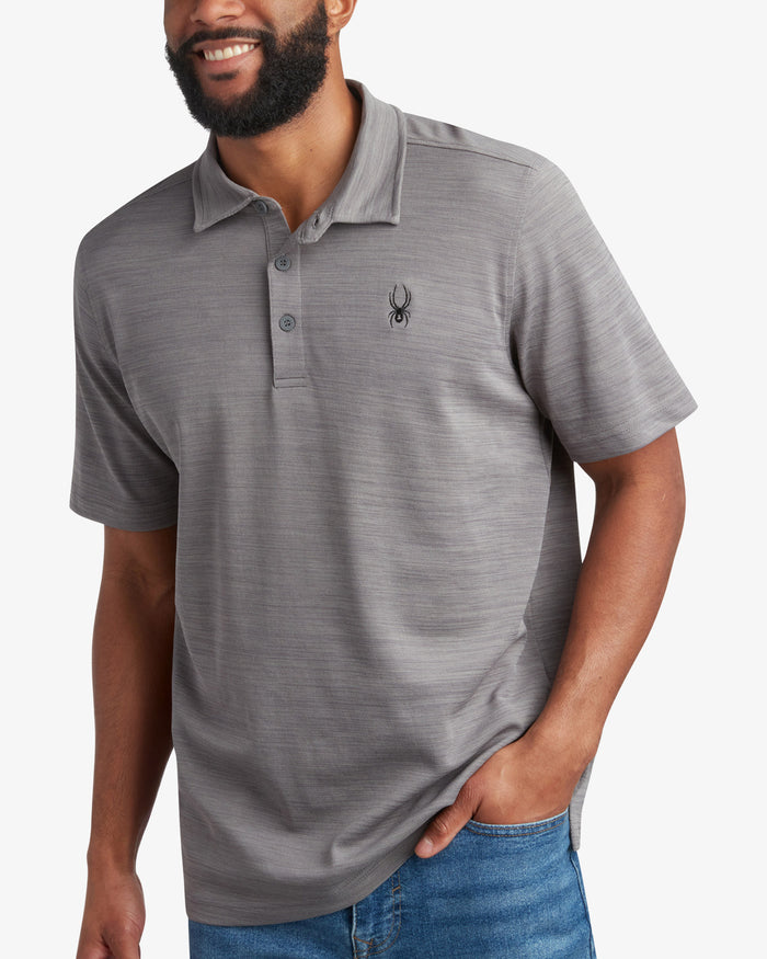 Men's Short Sleeve Tech Polo - Heather Grey