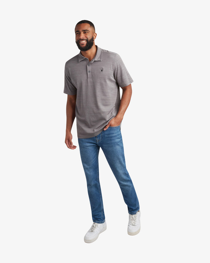 Men's Short Sleeve Tech Polo - Heather Grey