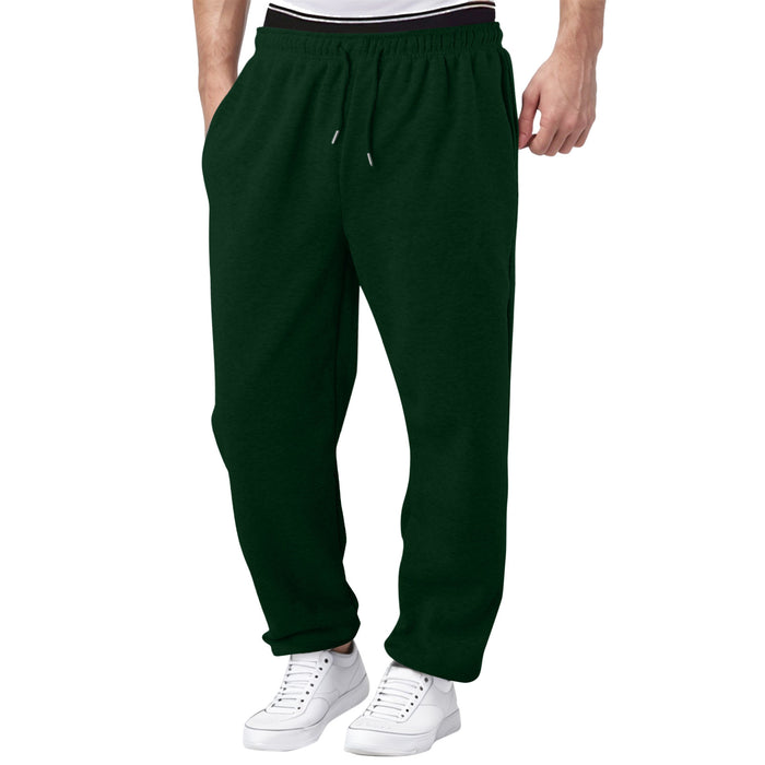 men's fleece style sweatpants vibe straight leg navy and white mix for winter lounging, studying and city errands