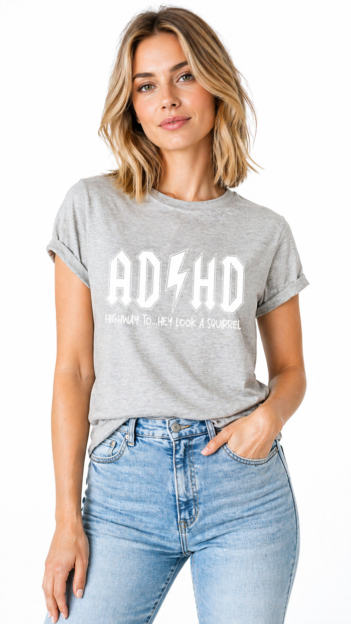 Neurodivergent t shirt styled with jeans for casual everyday streetwear outfit