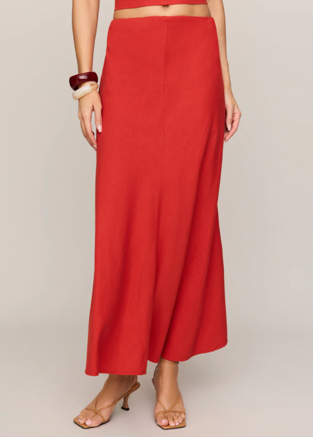 Meryl Maxi Skirt - Chili Pepper