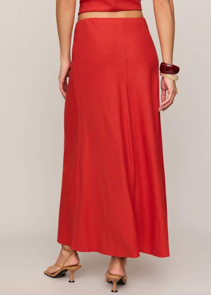Meryl Maxi Skirt - Chili Pepper