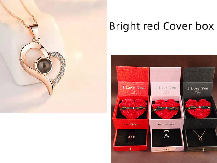 Couple Love Projection Necklace Set – 2 Pieces