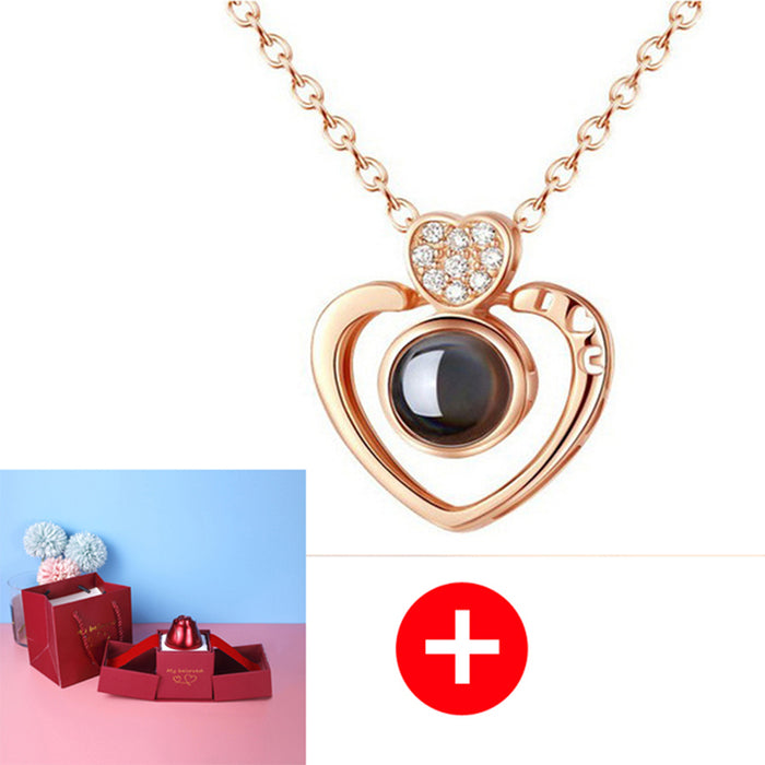 Romantic Heart Projection Necklace – Gift Edition