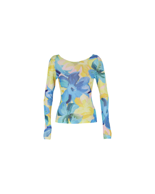 MIAMI MESH LONG SLEEVE BUTTERCUP
