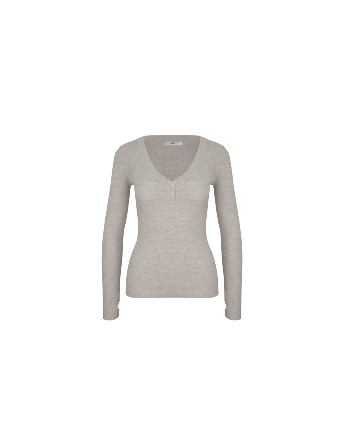 MILLA MERINO LONG SLEEVE GREY MARLE