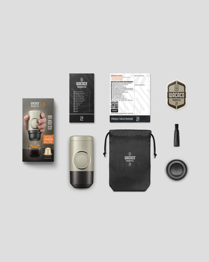 Minipresso NS2 Portable Capsule (Nespresso) Espresso Machine - Stone Beige