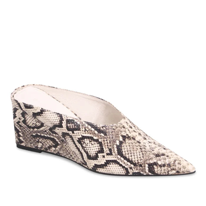 Mollini LOE Heeled Mule in Snakeskin