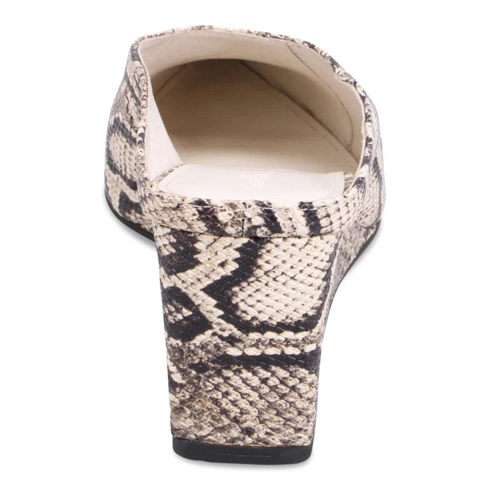 Mollini LOE Heeled Mule in Snakeskin