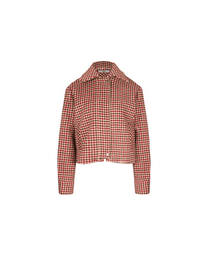 MONTY JACKET BERRY VANILLA CHECK