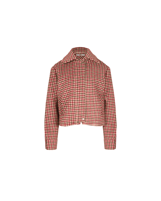 MONTY JACKET BERRY VANILLA CHECK