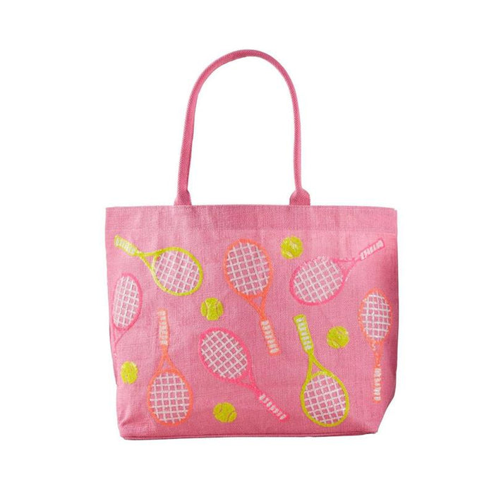 Mud Pie Tennis Racquet Tote - Pink
