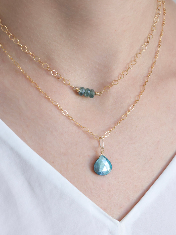 Mystic Royal Moonstone Necklace gold filled