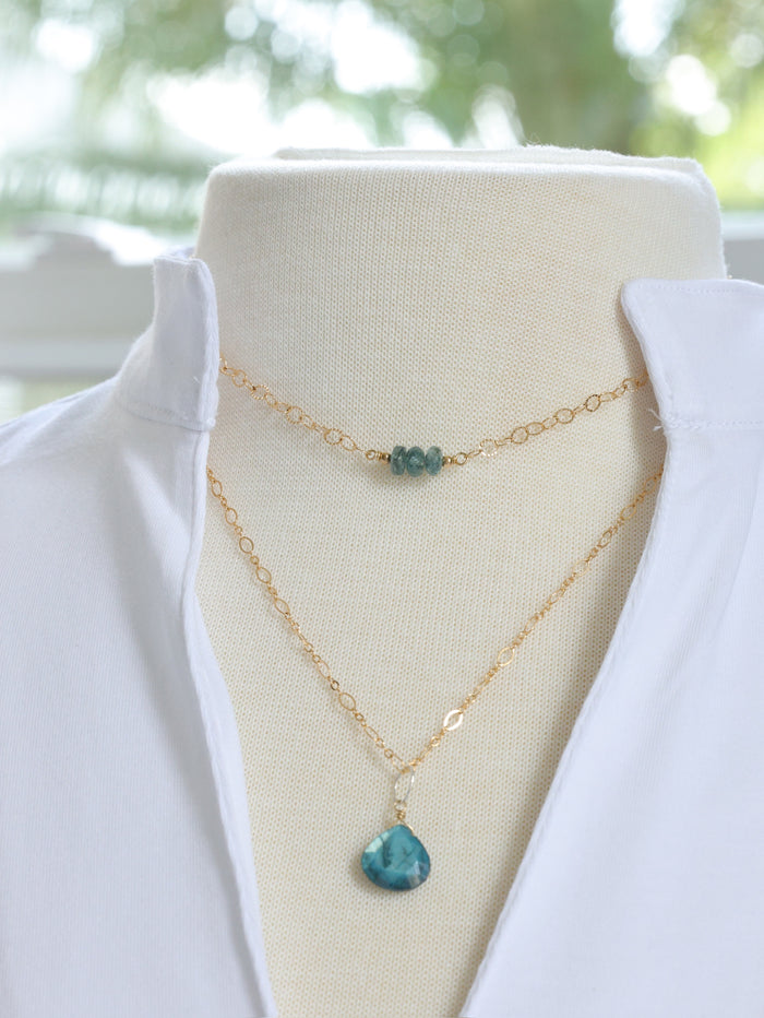 Mystic Royal Moonstone Necklace gold filled