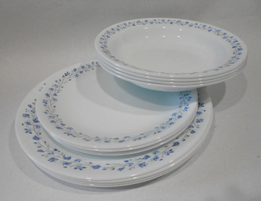 ❤️ New 12-pc Corelle LILAC BLUSH DINNERWARE SET Plates Bowls *Purple Blue Floral